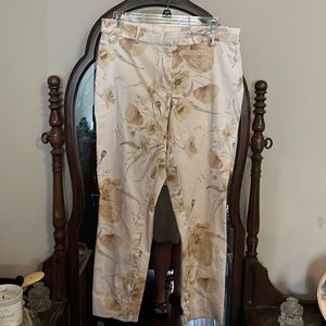 H&M Fall Floral Crop Pants
